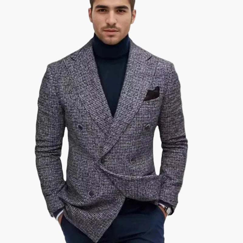 Herren Doppelreihiger Blazer im modernen Business-Stil – Perfekt für Büro und besondere Anlässe