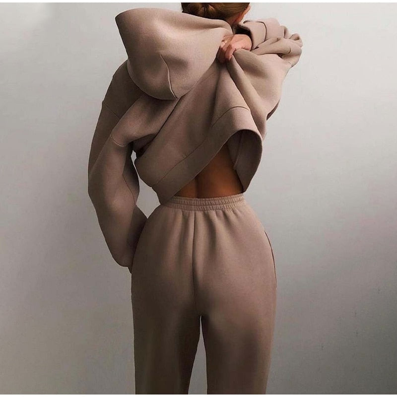 Damen Zweiteiliges Lounge- & Freizeitset mit Hoodie und Jogginghose