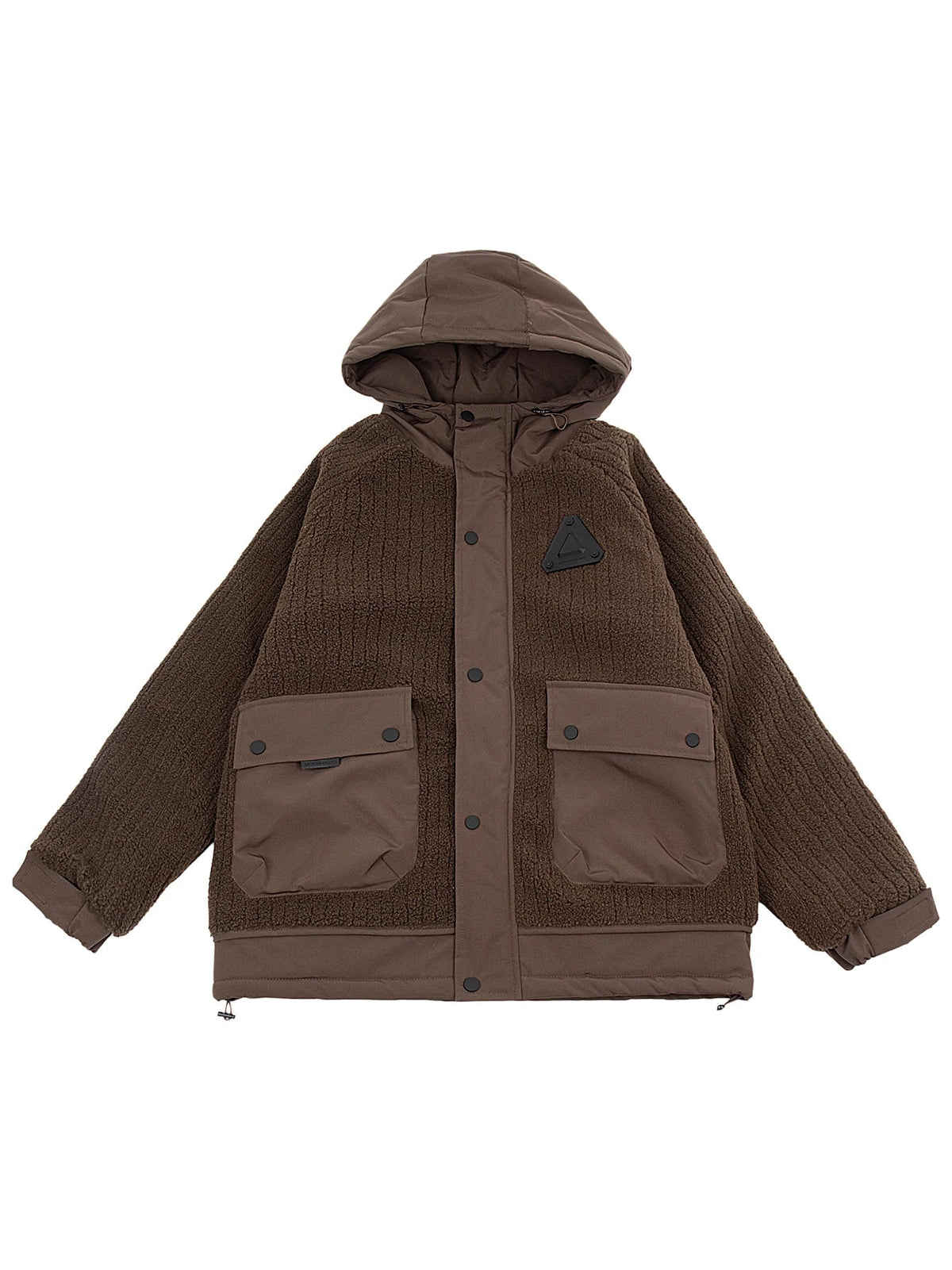 Teddyfleece Winterjacke mit Kapuze & Taschen Herren