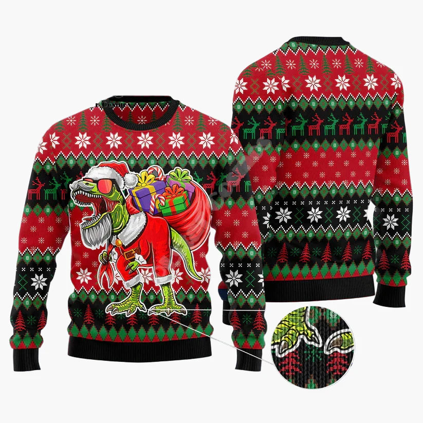 Herren Ugly Christmas Sweater mit Katzenmotiv und Spruch – Lustiger Pullover für Katzenliebhaber