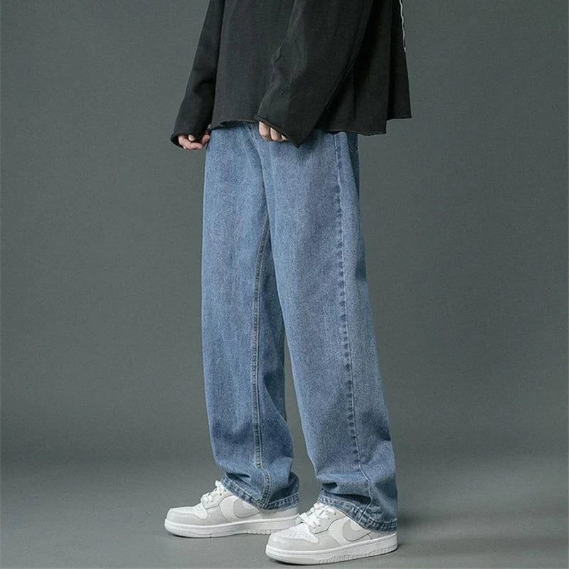 Loose Fit Jeans Damen Herren, Weite Passform, Casual Denim Hose