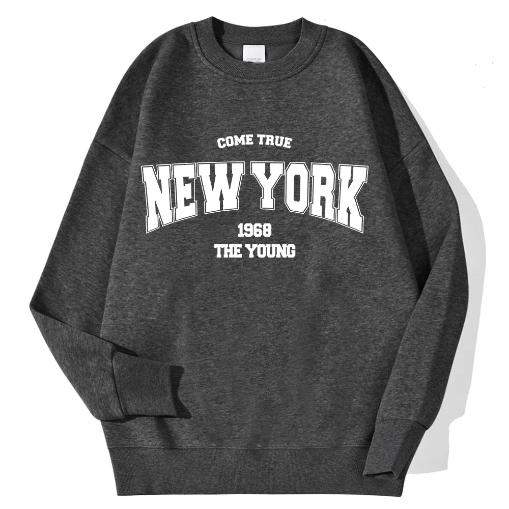 Unisex Sweatshirt Rundhalsausschnitt mit Motivdruck Langarm Oberteil Freizeit