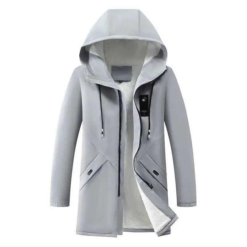 Herren Winterparka mit Kapuze und Teddyfutter – Warmer Mantel