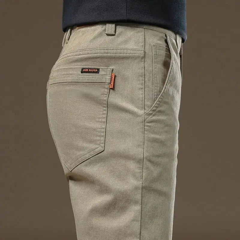 Herren Chino Hose Slim Fit mit Gesäßtaschen in Schwarz, Grau oder Khaki