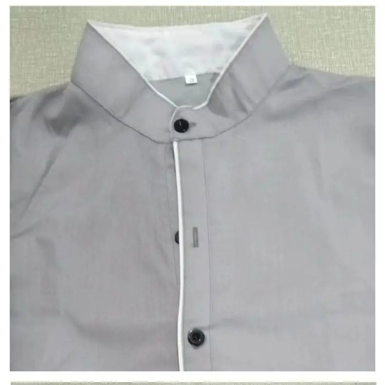 Herren Elegantes Slim Fit Hemd mit Stehkragen – Modernes Business- und Freizeitshirt