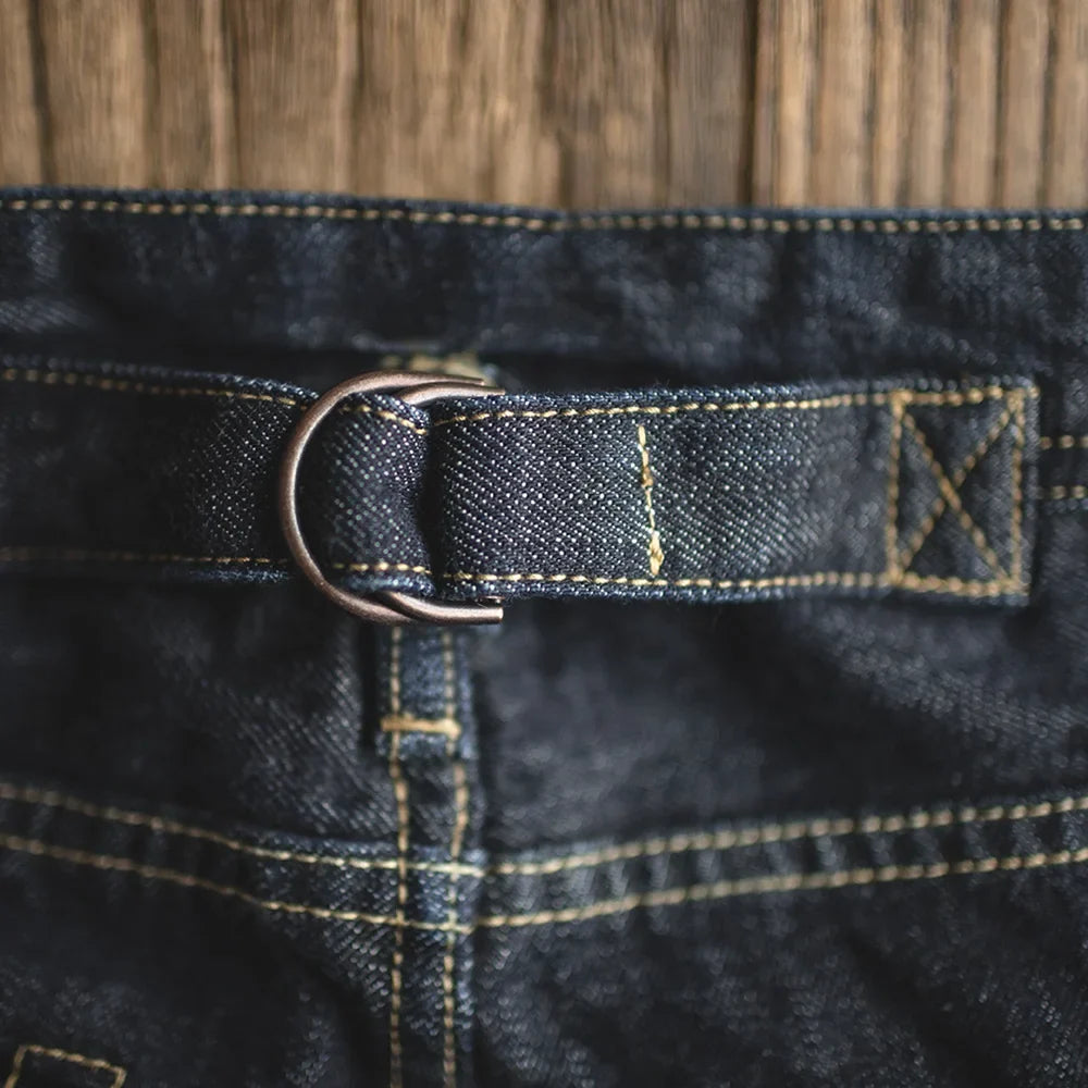Herren Jeans Dunkelblau Selvedge Denim mit Back Cinch Design