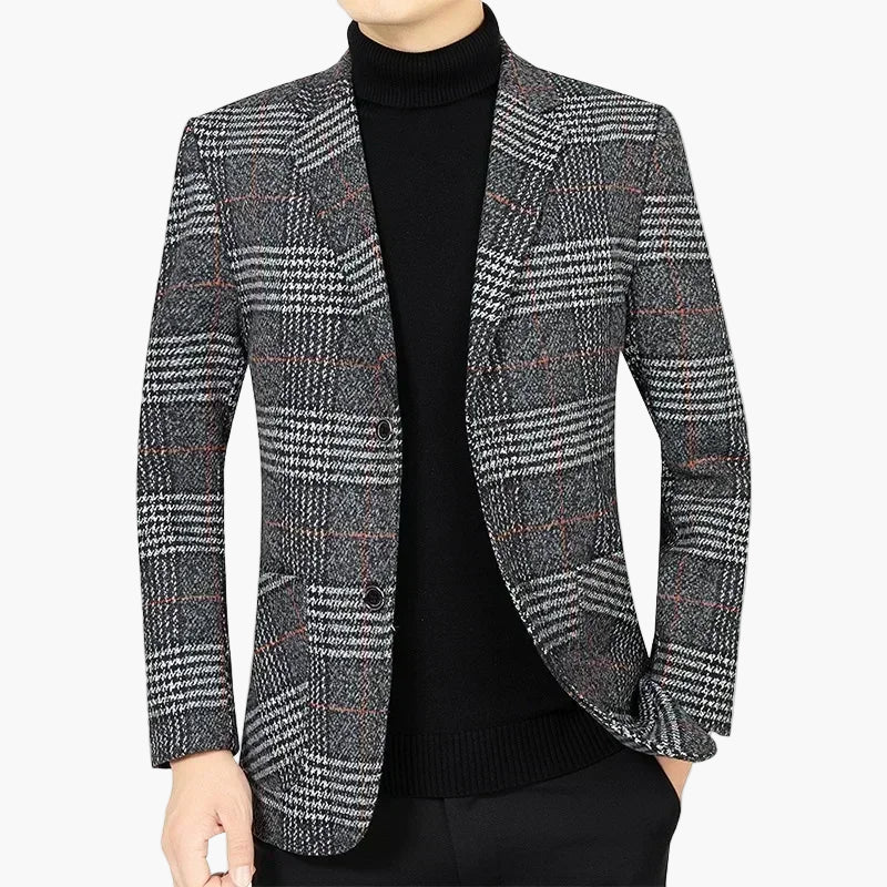 Herren Blazer Kariert Modern Business Freizeit Stil – Eleganter Sakko für Büro und Alltag