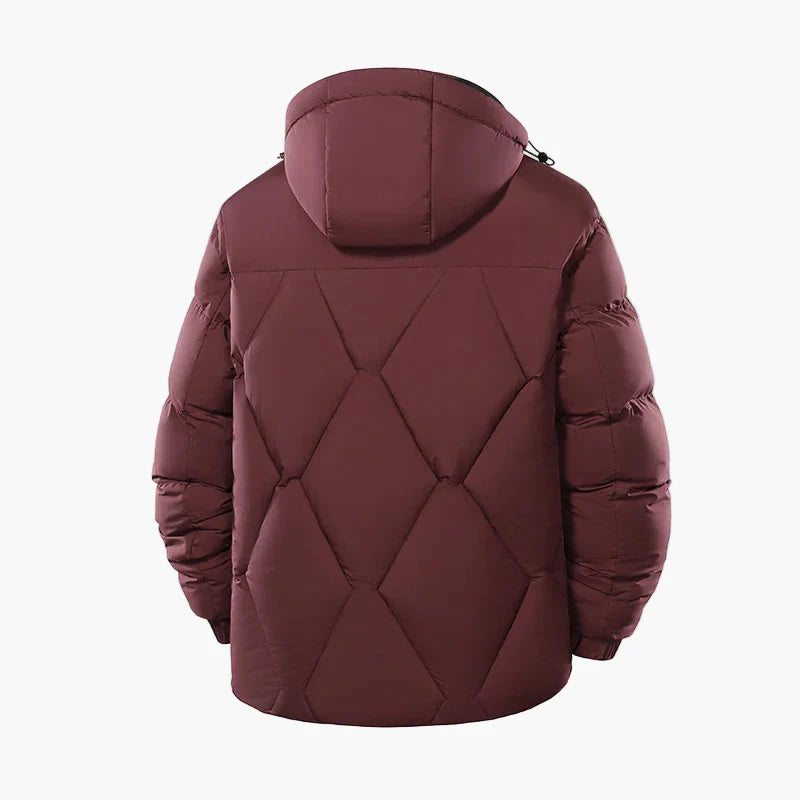 Herren Winter Steppjacke mit Kapuze – Outdoor Warmjacke für Freizeit und Sport