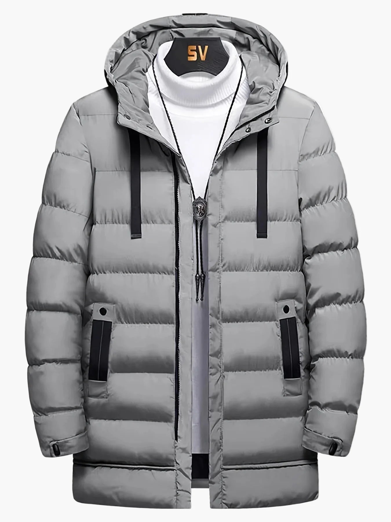 Herren Winter Steppmantel Parka Lang – Lässiger Outdoor-Mantel für Alltag & Skifahren