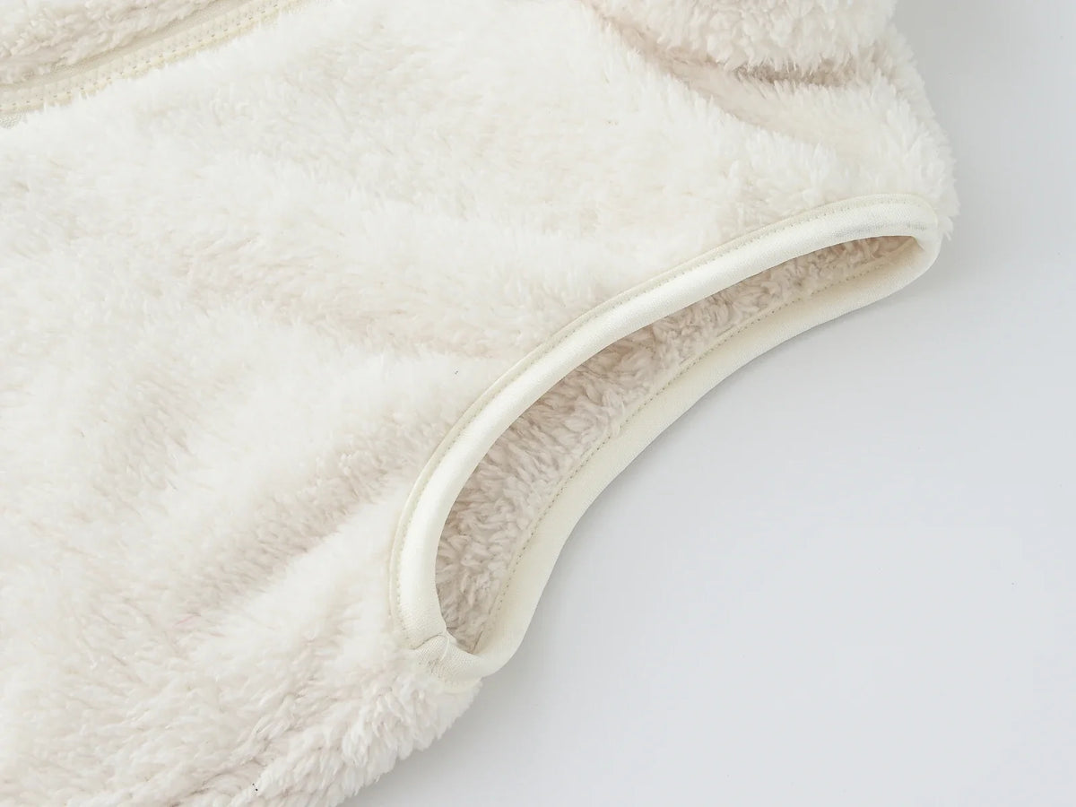 Fleece-Weste für Kinder mit Stehkragen und Reißverschluss