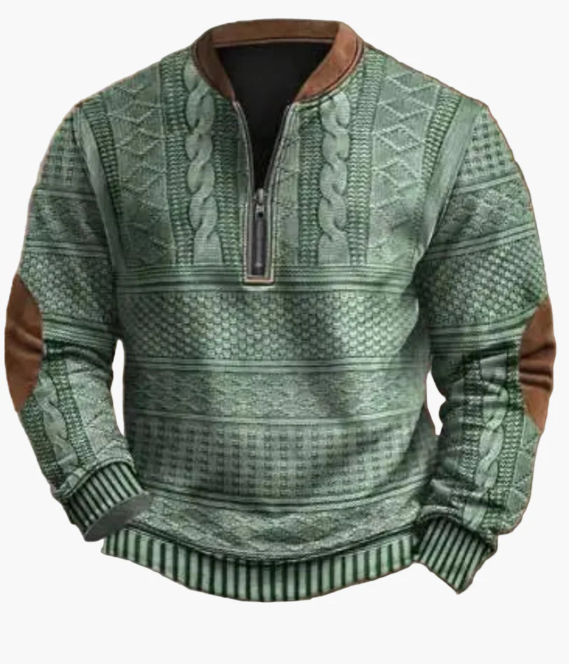 Herren Strickpullover mit Halbreißverschluss – Modischer Winterpullover für Freizeit und Alltag