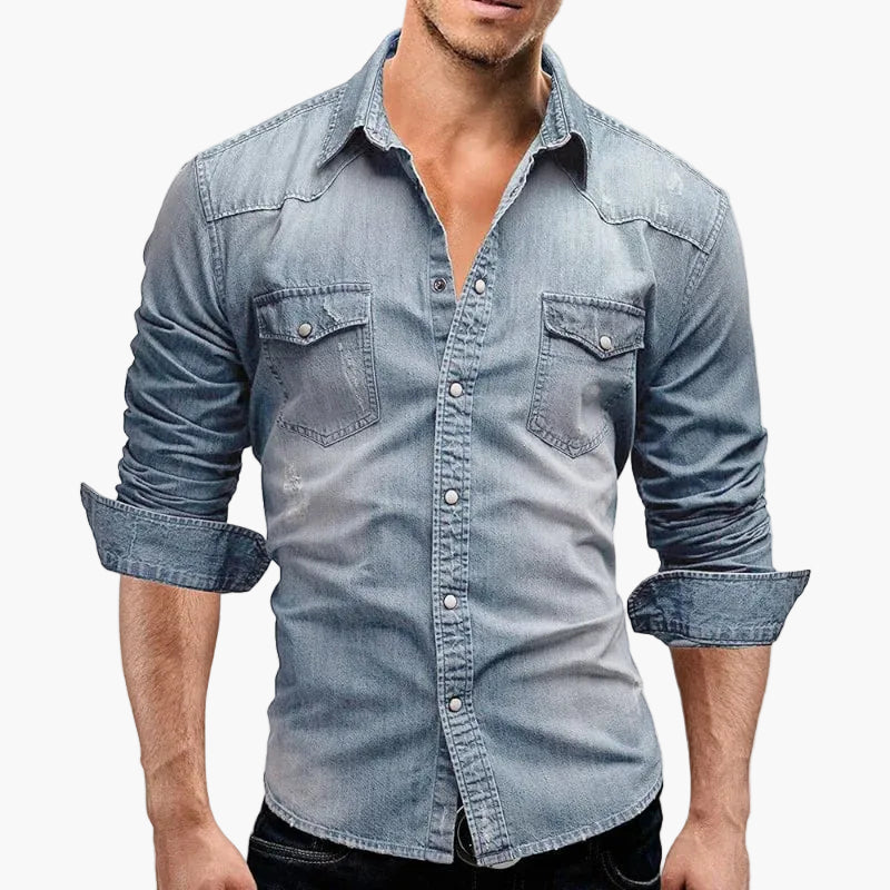 Herren Jeanshemd Slim Fit – Lässiger Style für Alltag & Freizeit