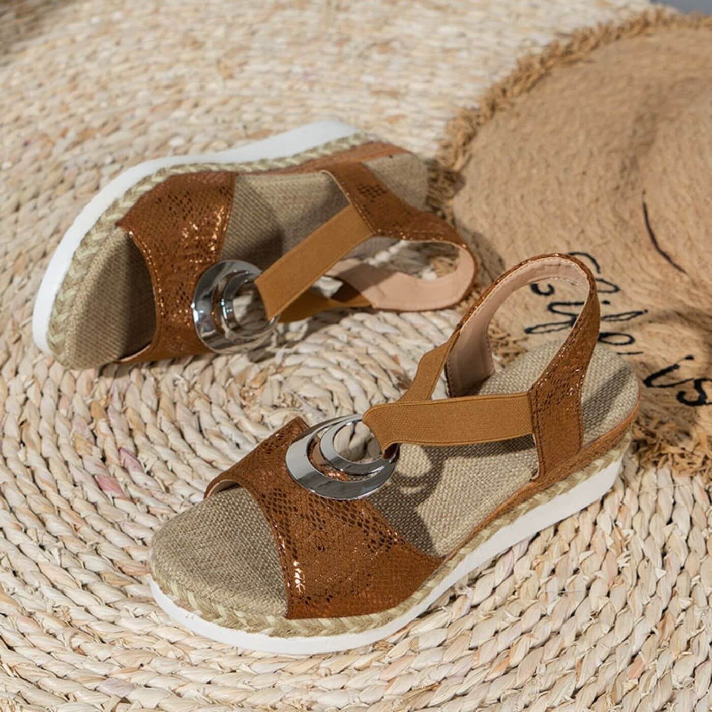 Damen Komfort Plateau-Sandalen mit Keilabsatz – Sommermodische Freizeitschuhe für Alltag und Urlaub