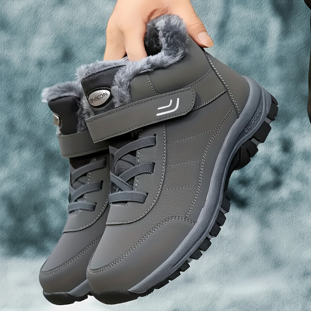 Winterstiefel gefüttert Outdoor warm Schnürsenkel Klettverschluss