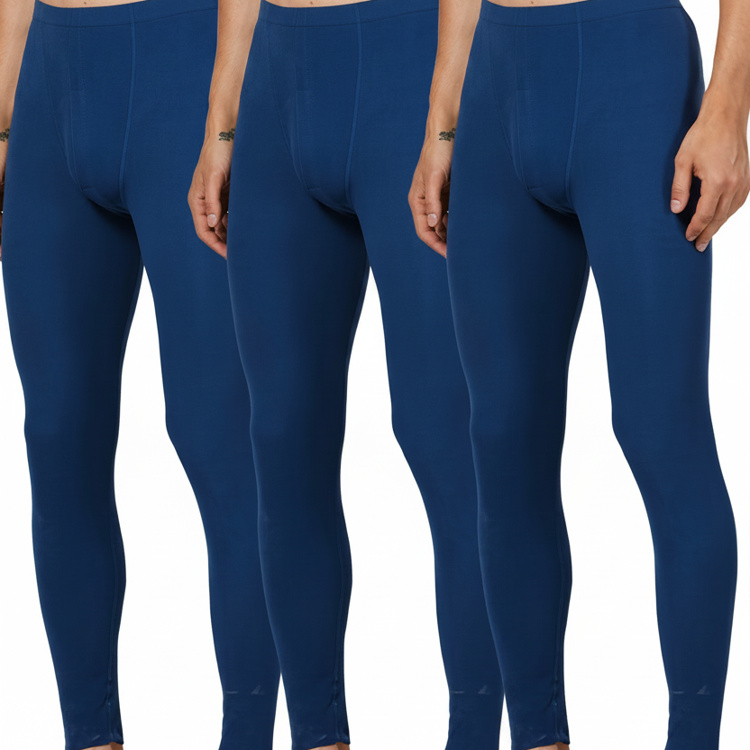 Herren Thermounterhose lang 3er Pack gefüttert Schwarz