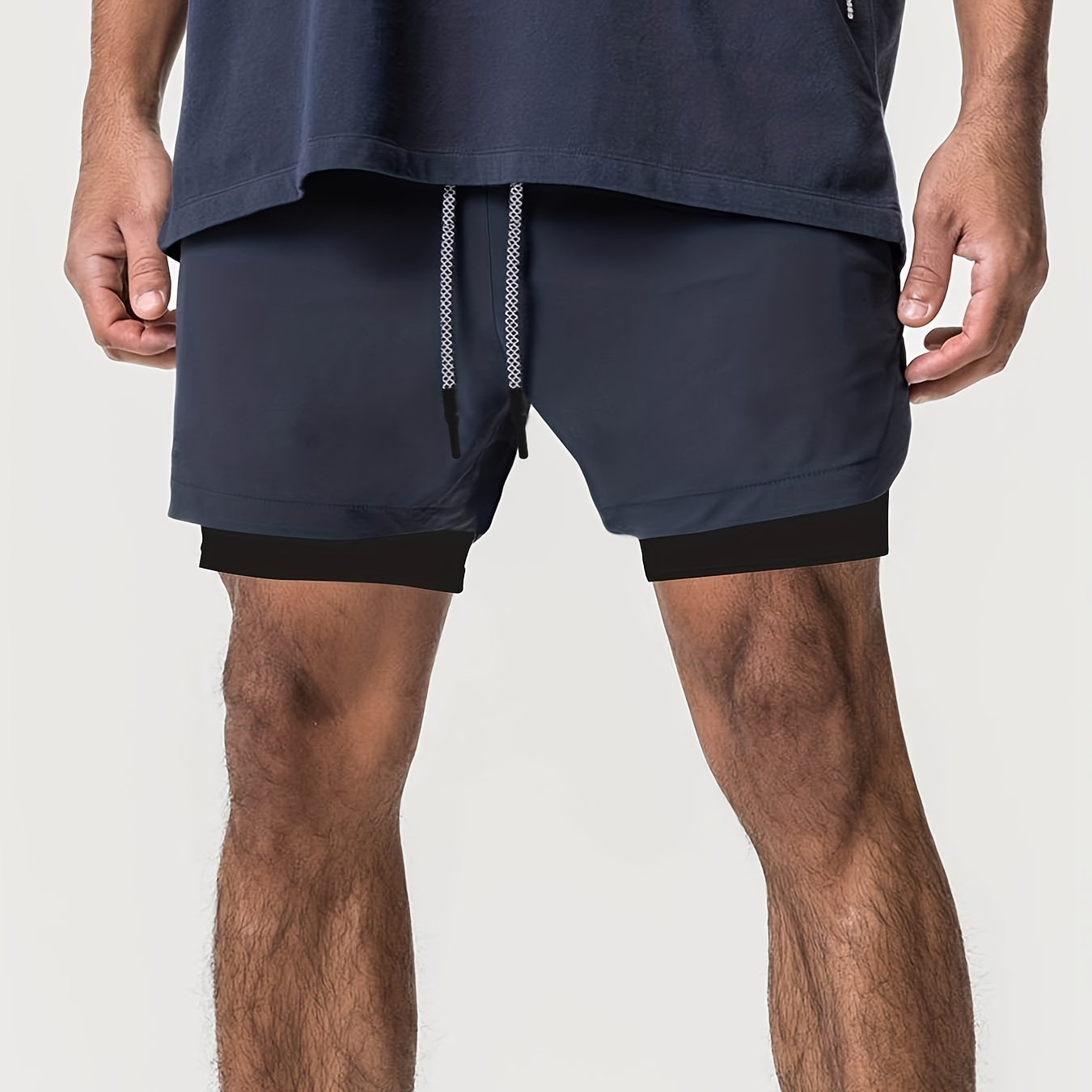 Herren Trainingsshorts mit Doppellage – Perfekt für Fitness, Laufen & Sport