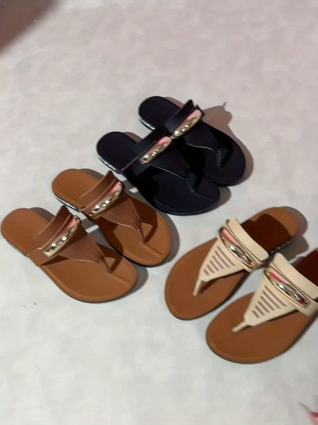 Damen Zehentrenner Sandalen Elegant für Strand und Freizeit