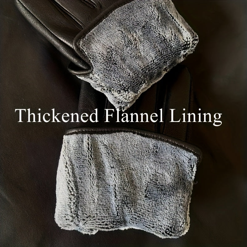 Schwarze Handschuhe aus weichem Material mit Ziernähten