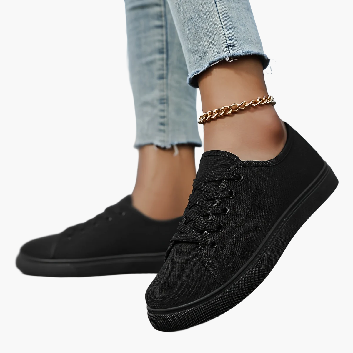 Damen Freizeit-Sneaker mit Schnürung – Bequeme Low-Top Schuhe für Alltag und Freizeit