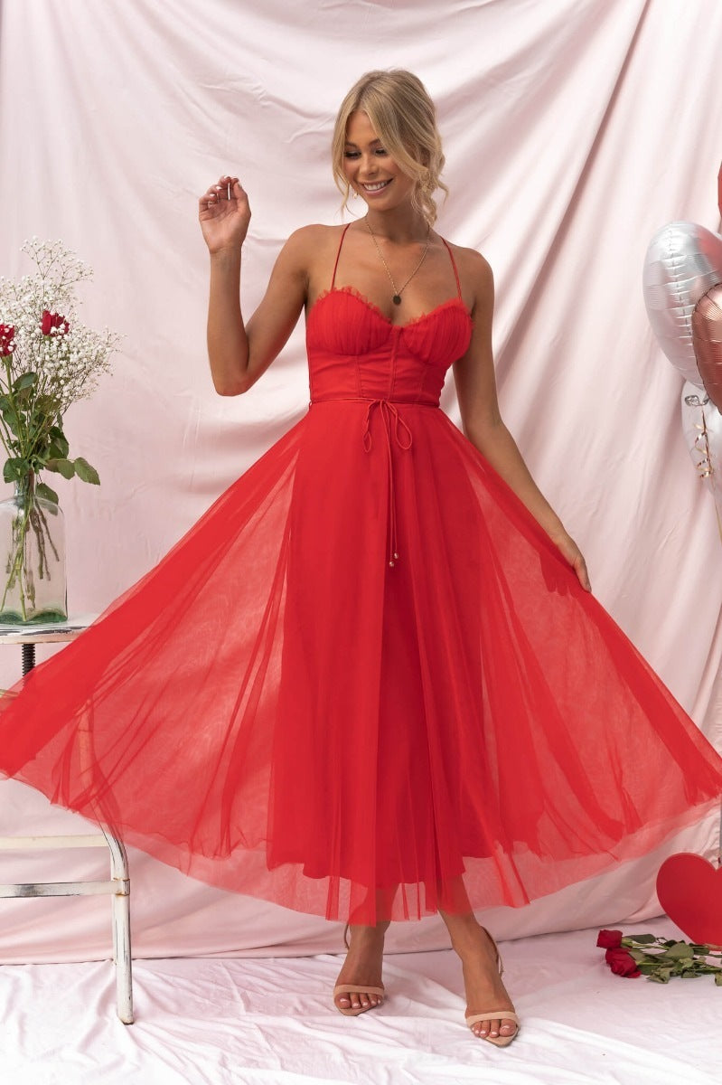 Charlotte – Lässiges Damenkleid mit Spaghettiträgern