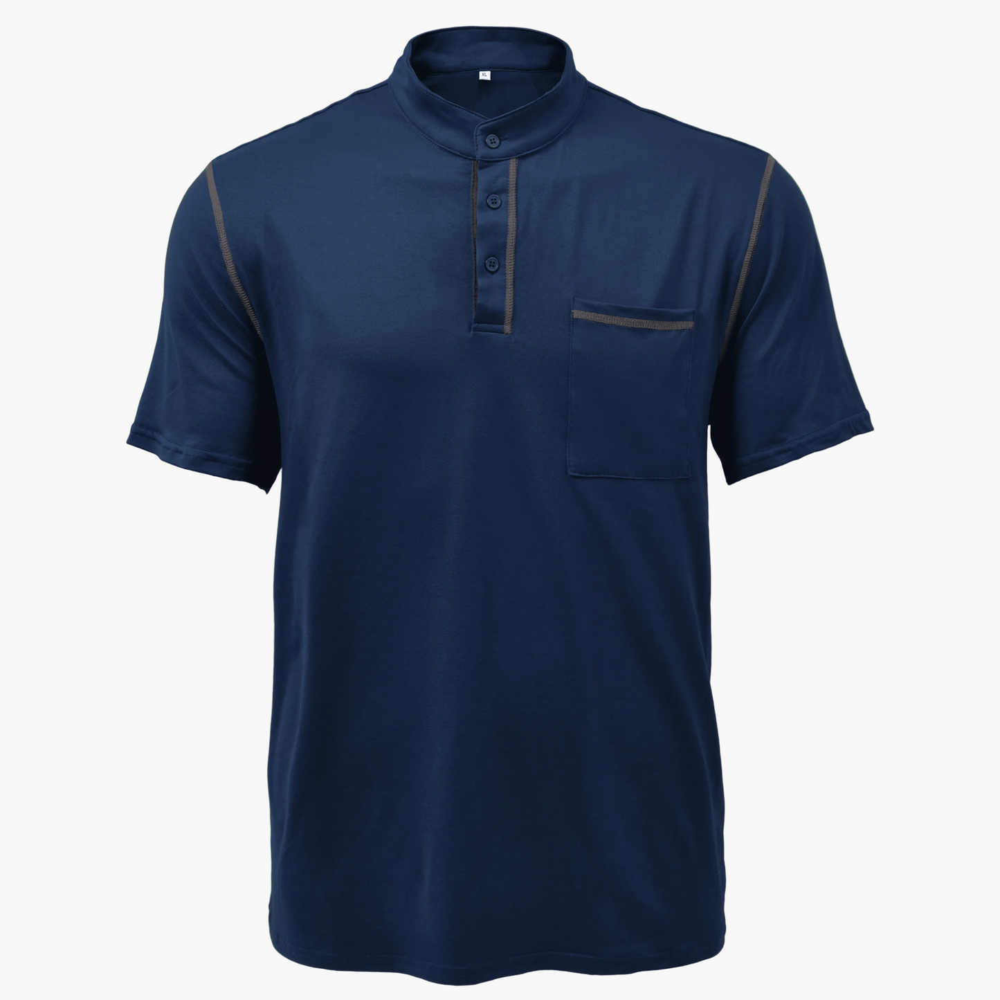 Herren Freizeit Henley Shirt mit Farbakzent und Kurzarm – Stilvolles T-Shirt für Alltag und Sport