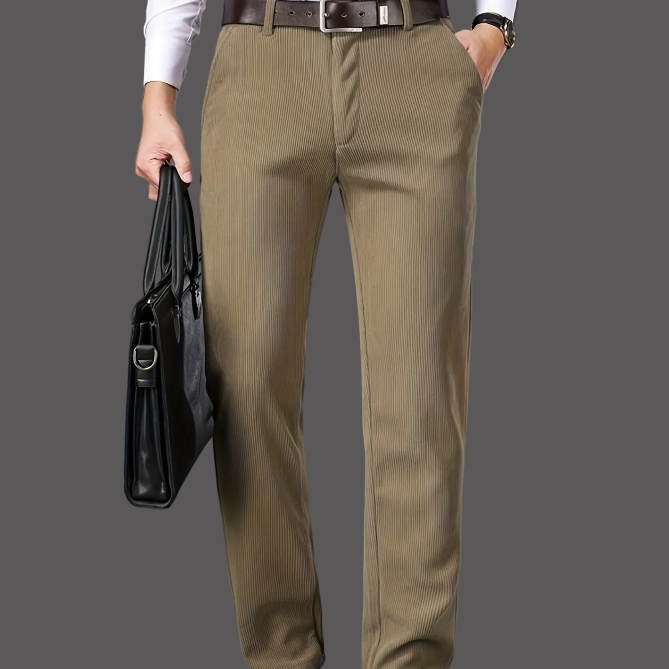 Herren Kordhose, gerade geschnitten, warm, Business Anzughose