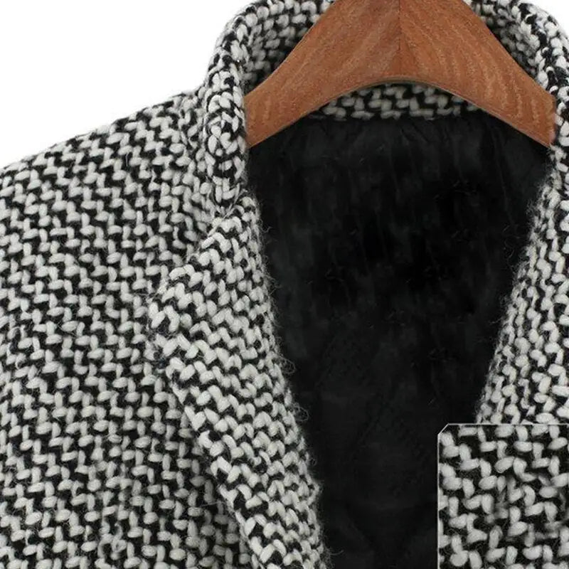 Damen Veganer Wollmantel im eleganten Business-Stil – Herbst/Winter Übergangsmantel für Büro & Alltag