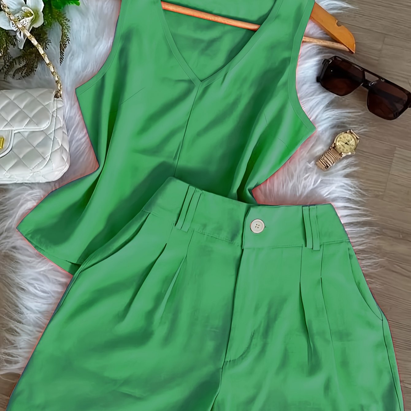 Damen Sommer Set – Elegantes Top und Shorts, Modischer Casual Look für Alltag & Urlaub