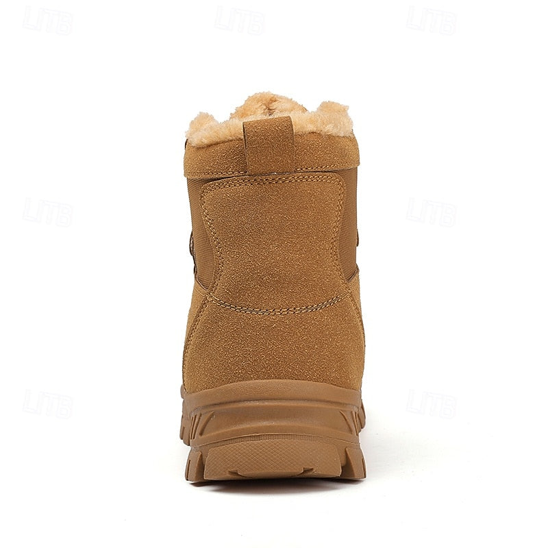 Unisex Winterstiefel Beige mit Fleecefutter und Profilsohle