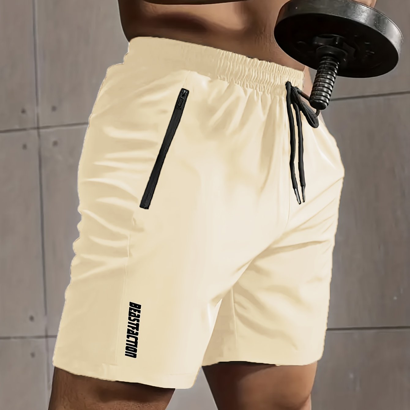 Herren Sportshorts mit Reißverschluss-Taschen – Trainingsshorts für Fitness & Workout