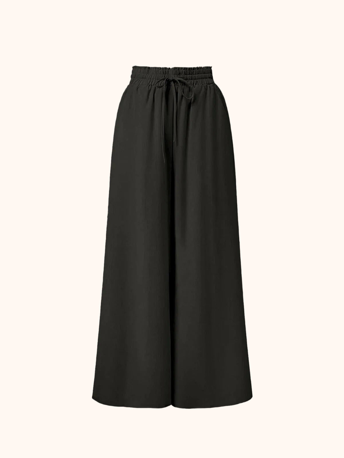 Damen Palazzo-Hose mit weitem Bein und Paperbag-Bund – Eleganter, fließender Stil für besondere Anlässe