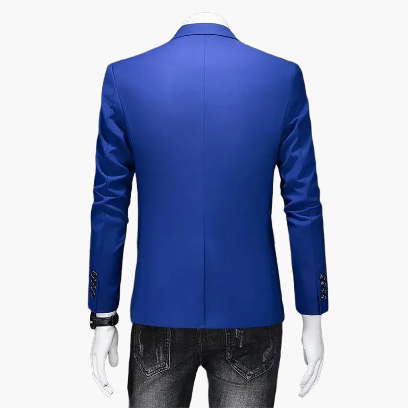 Herren Blazer Modern Ein-Knopf Freizeitjacke für Business und Party