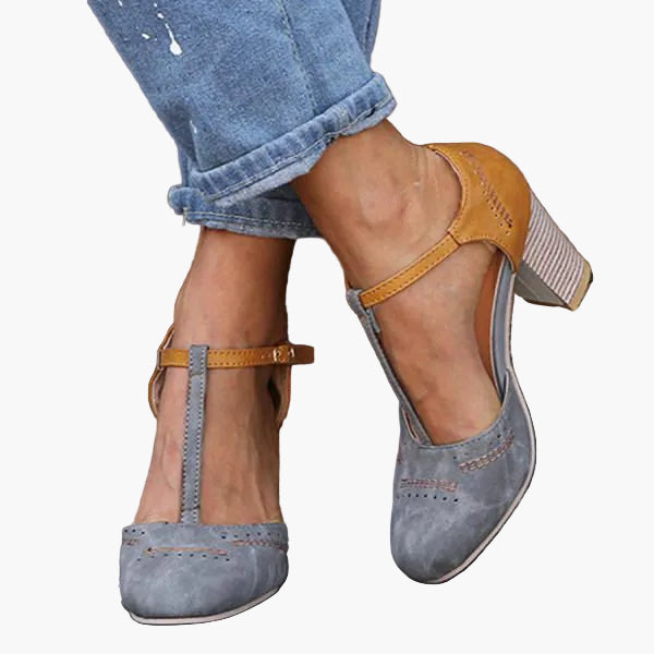 Damen Komfort-T-Steg Pumps für Alltag & Büro – Elegante Absatzschuhe mit orthopädischem Design