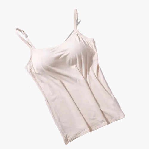 Damen SilkySecure Top mit integriertem BH – Komfortables Unterziehtop mit leichtem Halt
