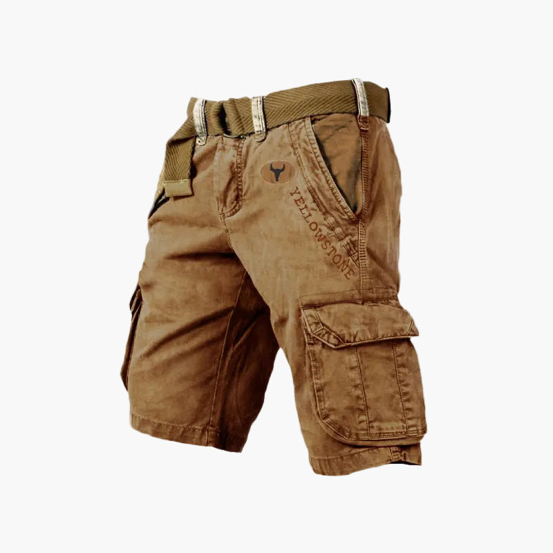 Herren-Cargo-Shorts im Abenteuer-Stil mit Gürtel