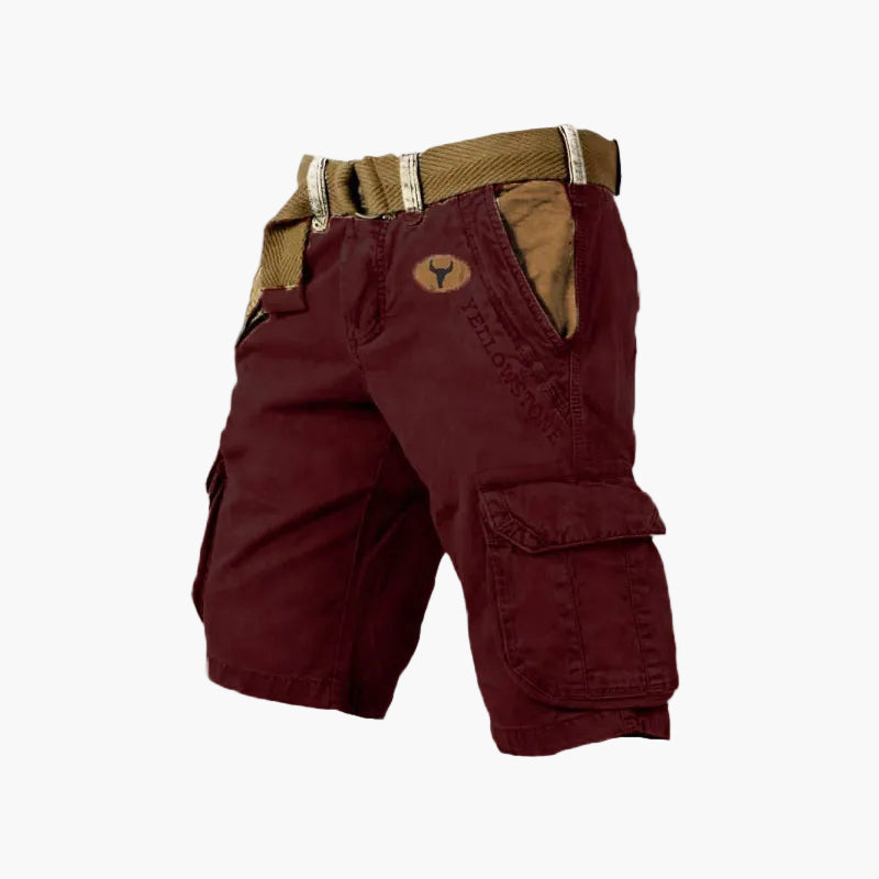 Herren-Cargo-Shorts im Abenteuer-Stil mit Gürtel