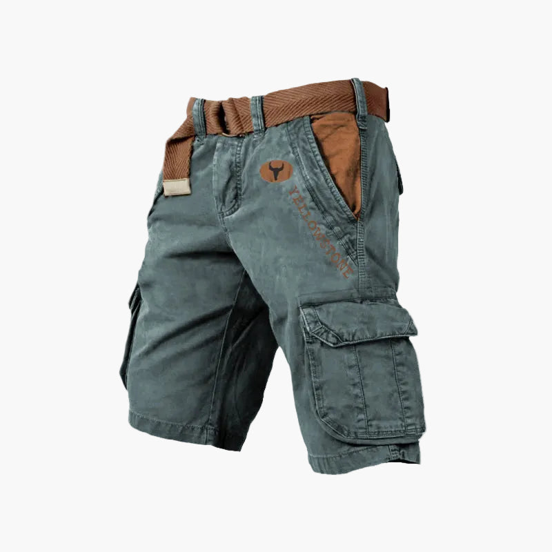 Herren-Cargo-Shorts im Abenteuer-Stil mit Gürtel