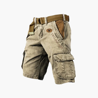 Herren-Cargo-Shorts im Abenteuer-Stil mit Gürtel