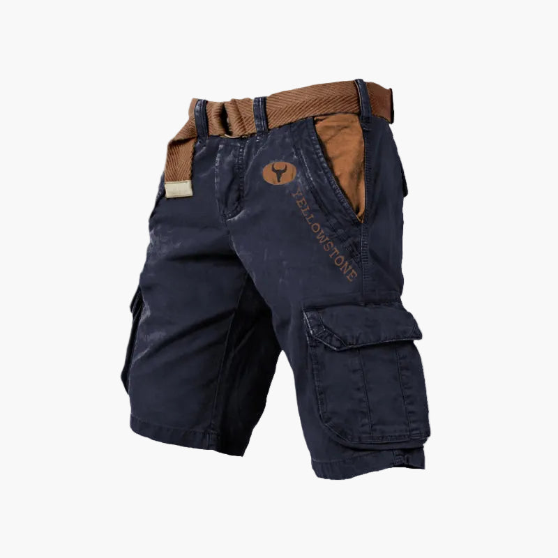 Herren-Cargo-Shorts im Abenteuer-Stil mit Gürtel