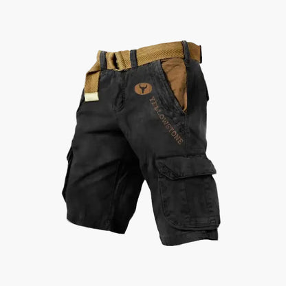 Herren-Cargo-Shorts im Vintage-Look inklusive Gürtel