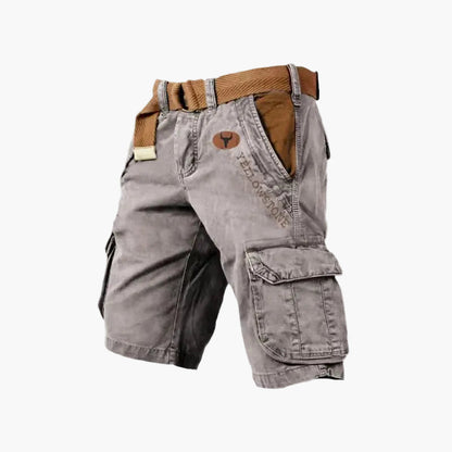 Herren-Cargo-Shorts im Abenteuer-Stil mit Gürtel