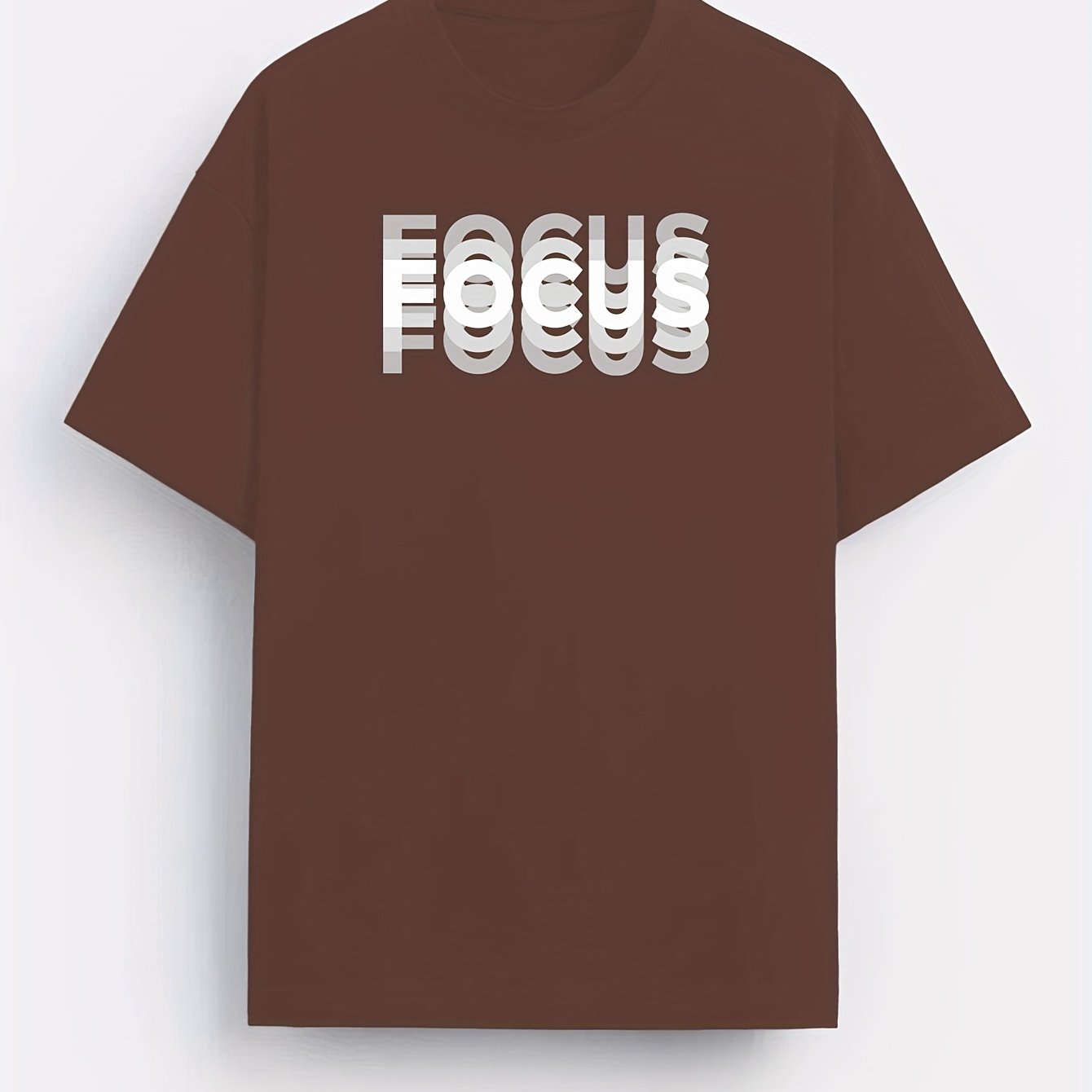 Herren T-Shirt mit modernem FOCUS Schriftzug – Casual Statement Look für Alltag und Freizeit