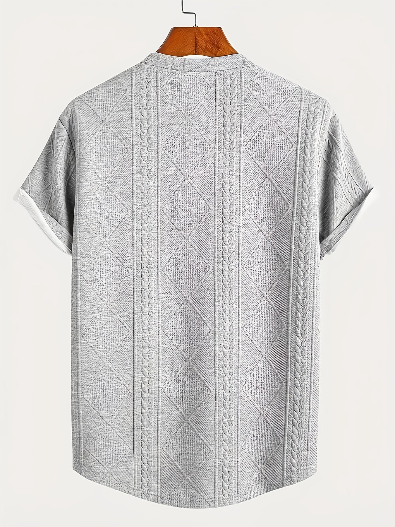 Herren T-Shirt im Strickmuster-Look – Freizeit, modisch, Sommer