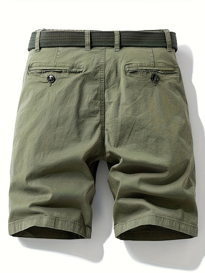 Herren Freizeit-Bermuda Shorts mit Gürtel – Klassischer Sommer-Look für Alltag und Outdoor