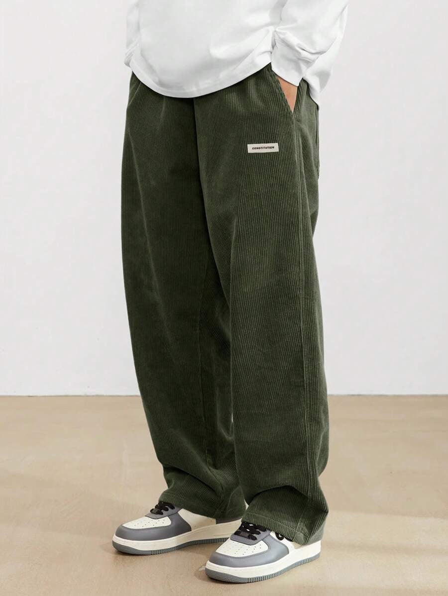 Weit geschnittene Herrenhose mit lockerer Passform – Lässiger Stil für Herbst & Winter