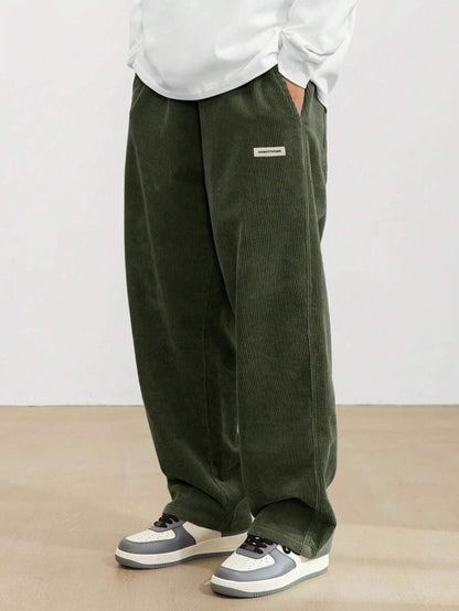 Weit geschnittene Herrenhose mit lockerer Passform – Lässiger Stil für Herbst & Winter