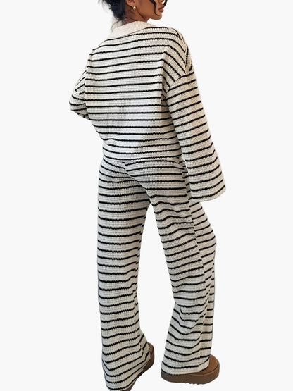 Damen Strick Zweiteiler Set – Eleganter Loungewear Look für Herbst & Winter