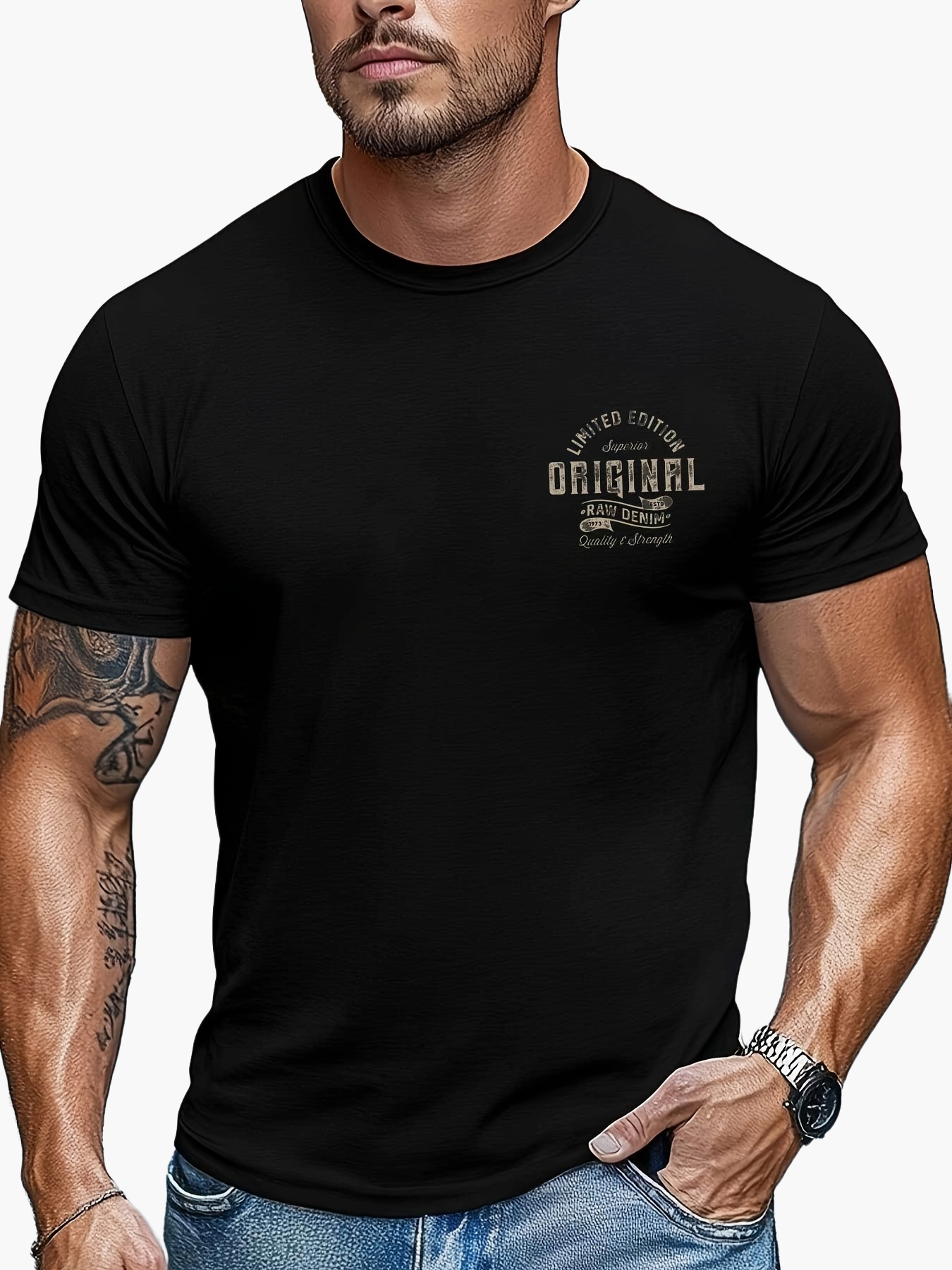 Herren T-Shirt Casual Streetwear mit Vintage-Print "Original Limited Edition" – Perfekt für Alltag und Freizeit