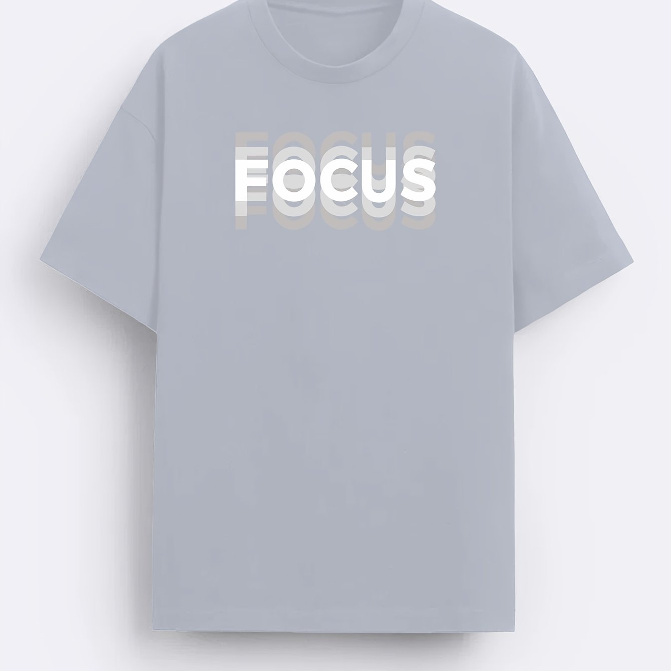 Herren T-Shirt mit modernem FOCUS Schriftzug – Casual Statement Look für Alltag und Freizeit