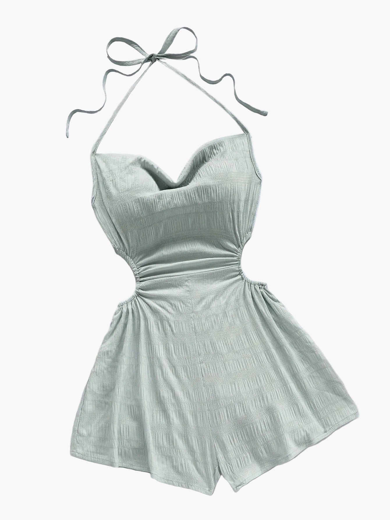 Damen Einteiler Jumpsuit mit Halterneck und Cut-Outs – Modischer Sommer-Overall für Urlaub & Freizeit